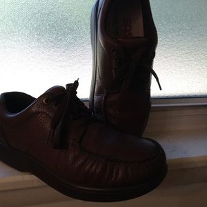 SAS sz 9 tie loafer walking  brown Tripad womens shoes